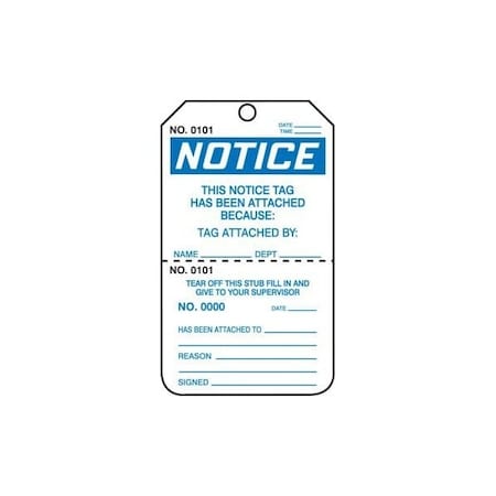 Accuform Plastic, 2-1/2 in Width, 0.31 in Height, , 25 PK TPP203CTP